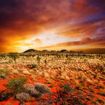 Sunset-over-a-central-Australian desert